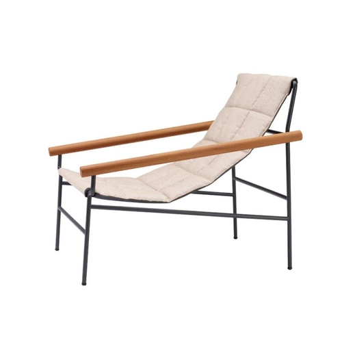 Zahradní relaxační křeslo Glam outdoor s područkami, látka, glamour styl