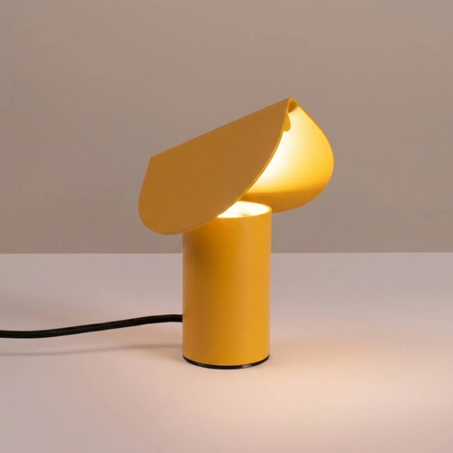 Moderní žlutá LED stolní lampa BISCUIT do obývacího pokoje