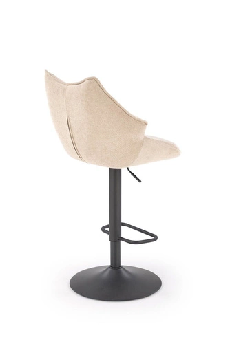 Barová židle Fraser béžová loftová s opěrkou, výškově nastavitelná, otočná do kuchyně a k ostrůvku Intesi