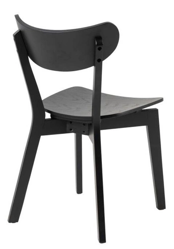 Dřevěná jídelní židle Roxby černá moderní do kuchyně v loft stylu Actona