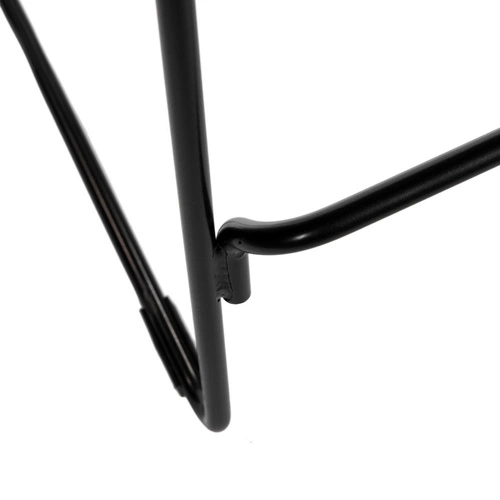 Barová židle Dill High černá s opěrkou, kovová, čalouněná, do kuchyně a k ostrůvku, 75 cm Intesi