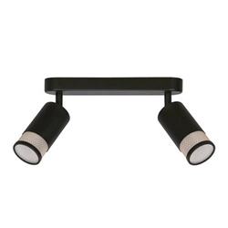 Moderní stropní svítidlo Flin černé nastavitelné do obýváku kuchyně nebo nad stůl 2bodové