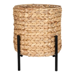 Květináč obal Antas kulatý skandinávský na terasu a balkon vodní hyacint černý