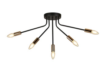 Stropní svítidlo Tiara 5x40W E14 černé