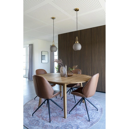 Jídelní židle Monte Carlo otočná čalouněná ekokůže hnědá moderní Intesi