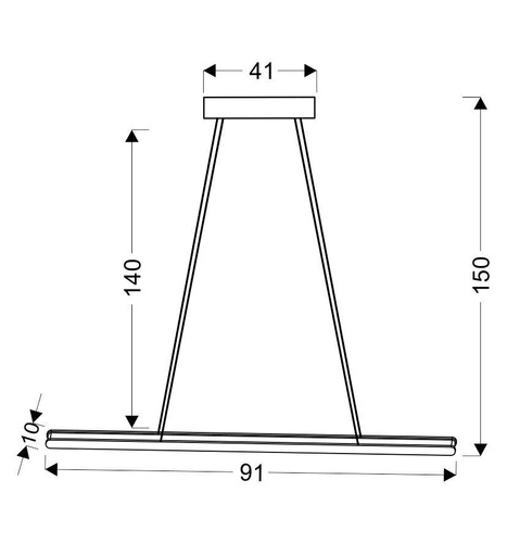 Coconut 91x8 28W LED závěsná lampa hnědá 4000K