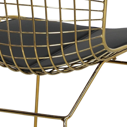 Židle Harry zlatý černý polštář