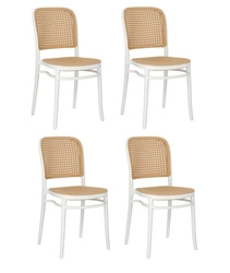 Sada 4 bílých židlí Antonio