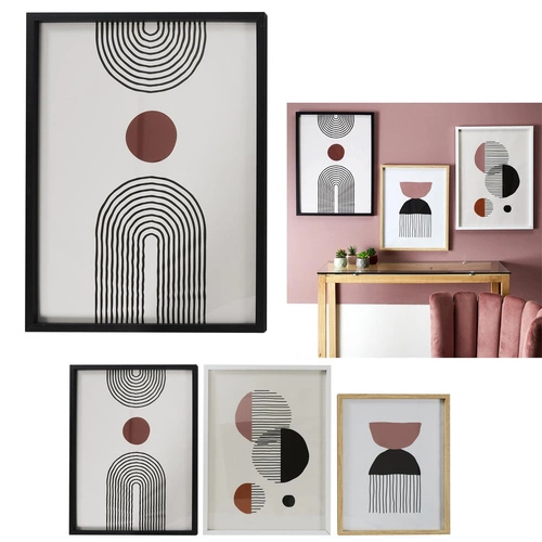 Dekorativní obraz Art-deco Intesi 60x45 cm černý rám do obýváku a ložnice