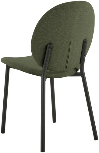 Židle Cliff zelená do jídelny moderní čalouněná na černých nohách