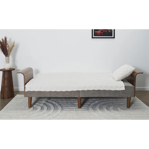 Rozkládací pohovka Scott šedá manšestrová 3místná s polohovatelným opěradlem do obýváku Intesi