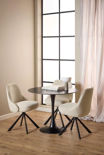 Otočná béžová čalouněná jídelní židle Carlton Actona