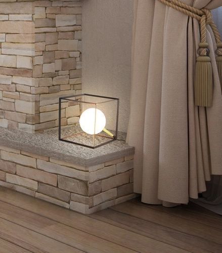 Stolní lampa Weert 200 černá, zlatá