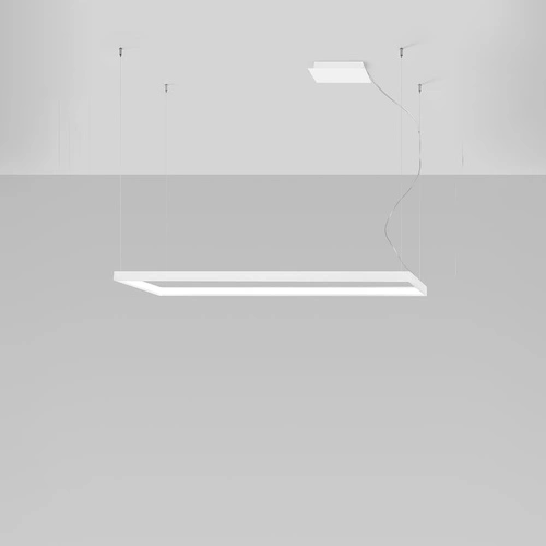 Moderní bílý LED lustr Tuula L do obývacího pokoje industriální 130 cm Thoro