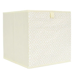Intesi Braid béžová textilní krabice 30x30 do regálu skládací dekorativní