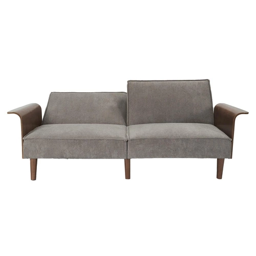 Rozkládací pohovka Scott šedá manšestrová 3místná s polohovatelným opěradlem do obýváku Intesi