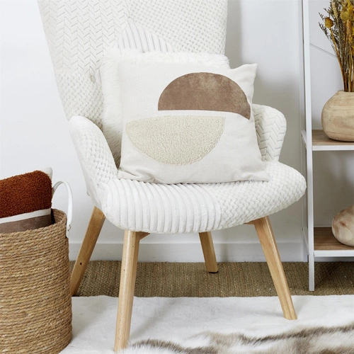 Dekorační polštář Japandi 40x40 béžový minimalistický do obýváku a ložnice Intesi