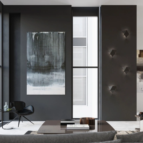 Nástěnné svítidlo Solido černé moderní kovové do obýváku a ložnice Sollux Lighting