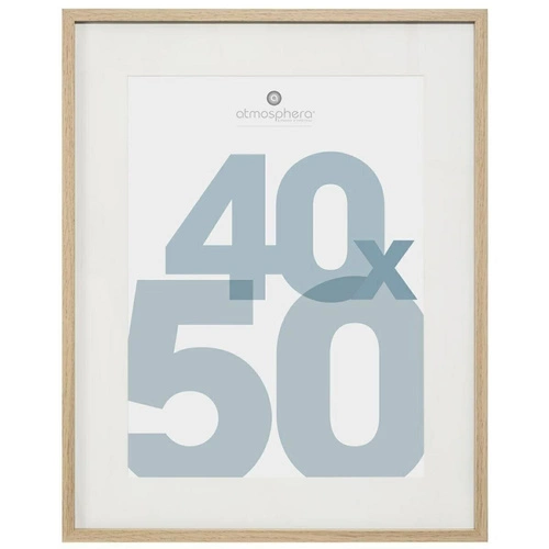 Dřevěný fotorámeček na zeď 40x50 přírodní skandinávský Manu Atmosphera
