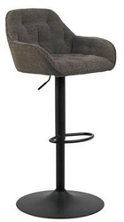 Barová židle Brooke hnědá čalouněná s opěrkou otočná výškově nastavitelná do kuchyně a k ostrůvku Actona