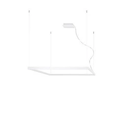 LED lustr Nelya L bílý moderní čtvercový do obýváku a nad stůl 110 cm Thoro