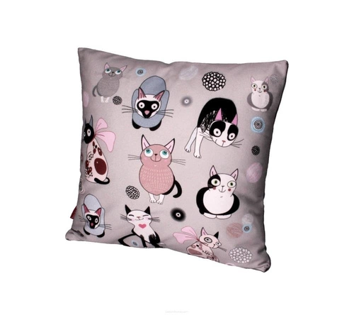 Dekorační polštář CATNIP z veluru, antialergický, do obýváku a ložnice, multicolor 40x40