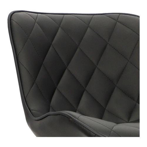 Barová židle Aland černá moderní s opěrkou otočná výškově nastavitelná do kuchyně a k ostrůvku Intesi