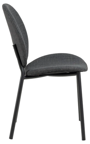 Jídelní židle Cliff Actona čalouněná šedá moderní na černých nohách
