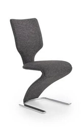 Jídelní židle Missisipi čalouněná ekokůže černá na lyžinách moderní Intesi