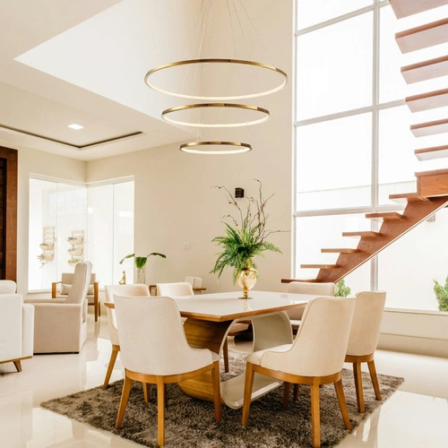 LED stropní svítidlo CIRCLE SLIM Step into Design zlaté, nastavitelné do obýváku a jídelny