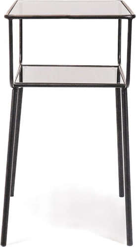 Moderní černý obdélníkový skleněný konferenční stolek HV decor do obýváku 60,5 cm