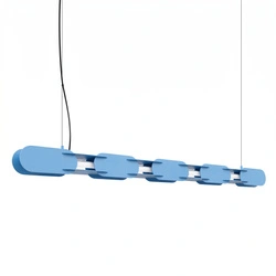 Závěsné LED svítidlo CHAIN 158 modré moderní do jídelny