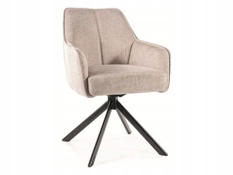 Otočná čalouněná židle Totti Intesi béžová do jídelny a obývacího pokoje