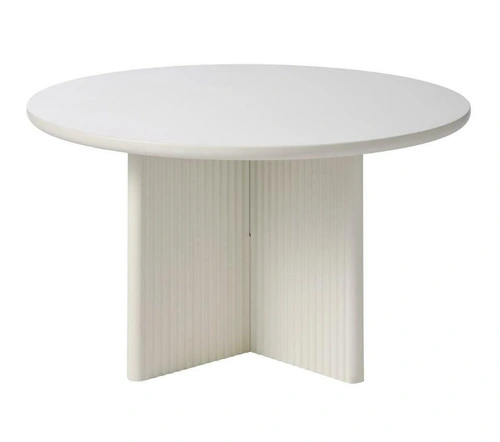 Konferenční stolek Palma kulatý 80 cm moderní krémový do obývacího pokoje