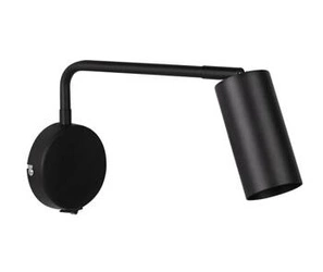 Moderní černé kovové nástěnné svítidlo Tina do ložnice a obýváku, nastavitelné, 31 cm