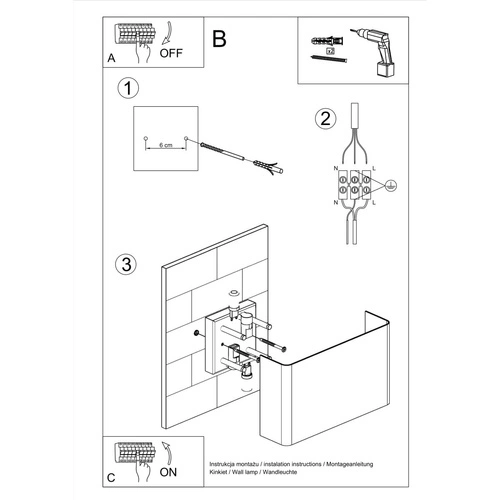 Nástěnné svítidlo COPERTURA bílé