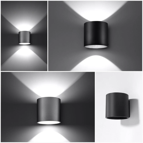 Moderní nástěnné svítidlo Orbis šedé kovové do ložnice a obýváku Sollux Lighting