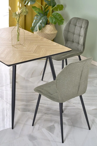 Jídelní stůl Kiefer 120x80 cm moderní loftový přírodní deska černé nohy Intesi