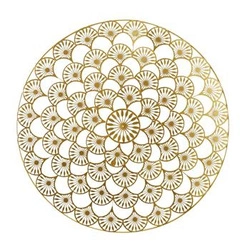 Nástěnná dekorace mandala 70 cm zlatá