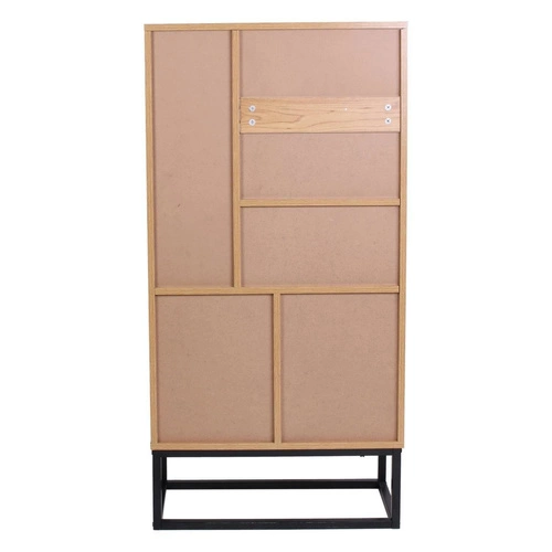 Knihovna se zásuvkami Abbott dub černý skandinávský do obýváku a kanceláře 120 cm