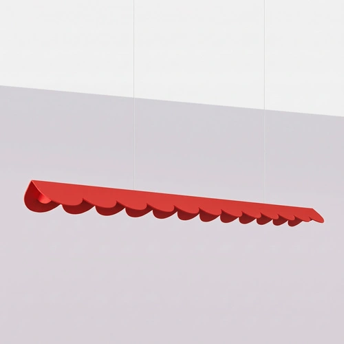 Závěsné LED svítidlo BISCUIT červené nastavitelné nad ostrůvek 131 cm