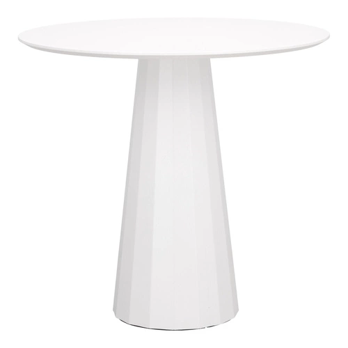 Kulatý jídelní stůl Florero 80 cm bílý moderní na jedné noze do jídelny a obýváku Intesi