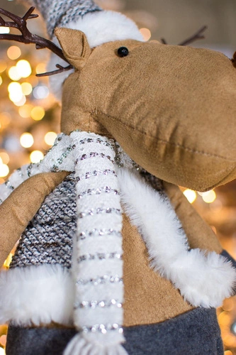 Plyšová šedá figurka soba 70 cm  