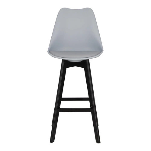 Barová židle Norden wood černá vysoká PP šedá