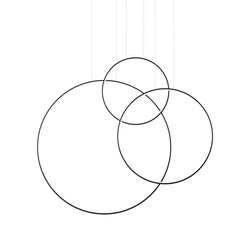 Moderní závěsné LED svítidlo RIO 3 černé do obývacího pokoje a jídelny 3bodové Thoro