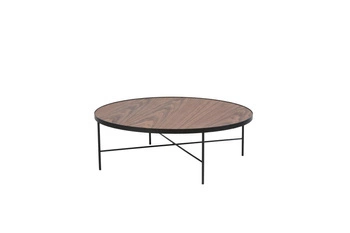 Kulatý konferenční stolek TRE 900 americký ořech skandinávský do obýváku NORDIFRA