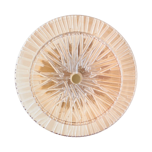 LUXIO moderní LED stropní svítidlo skleněné jantarové do obýváku 20 cm Step into Design