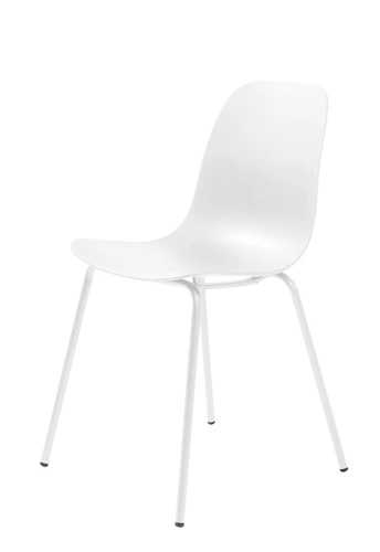 Whitby moderní bílá plastová židle do jídelny a kuchyně ve skandinávském stylu