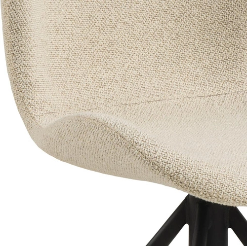 Otočná židle Batilda krémová bouclé Actona do jídelny a kanceláře moderní čalouněná