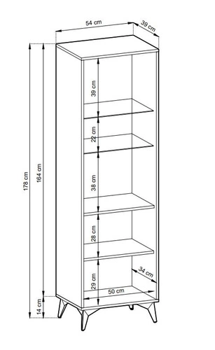 Sada nábytku do obývacího pokoje Fargo ve tvaru rybí kosti
